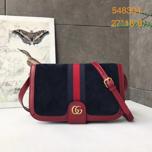 Gucci Ophidia GG Supreme malá semišová kabelka přes rameno 548304 tmavě modrá