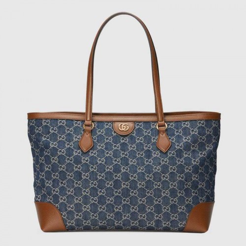 Střední kabelka Gucci Ophidia GG 631685 tmavě modrá