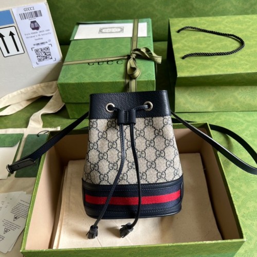 Mini kabelka Gucci Ophidia GG 550620 modrá