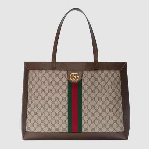 Kabelka Gucci Ophidia GG s motivem tří prasátek 547947 hnědá