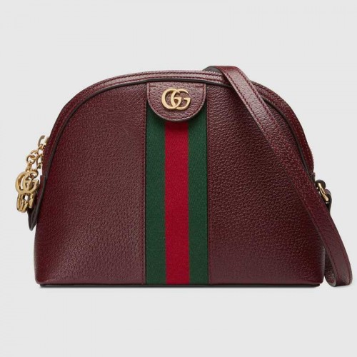 Malá kabelka přes rameno Gucci Ophidia 499621 vínová