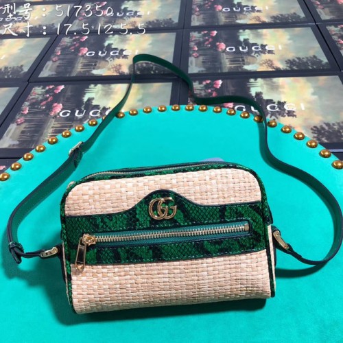 Mini kabelka Gucci Ophidia 517350 zelená