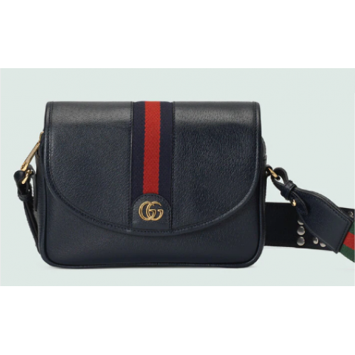 Mini kabelka přes rameno Gucci Ophidia 722117 Modrá