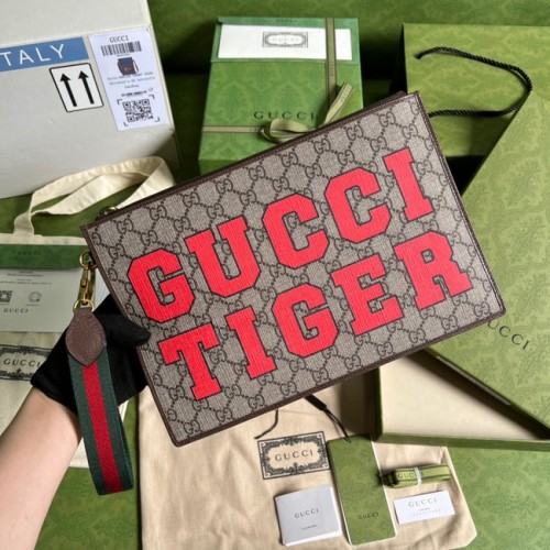 Kabelka Gucci Ophidia 688378 hnědá a červená