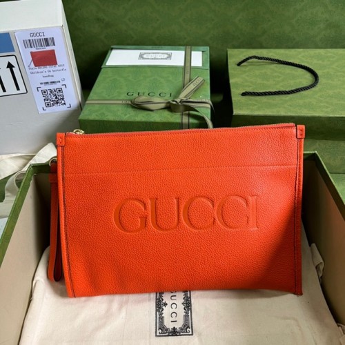 Kožená kabelka Gucci Ophidia 681200 oranžová