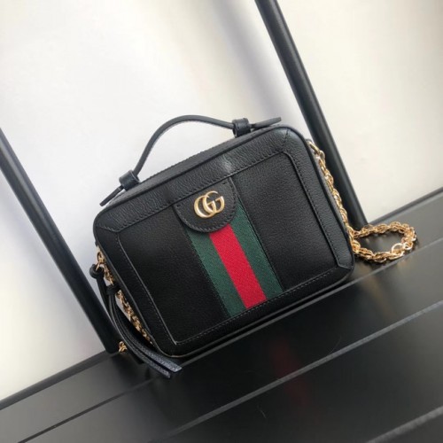 Gucci Ophidia série GG Mini ramenní taška 602576 černá