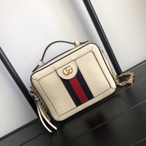 Gucci Ophidia série GG Mini ramenní taška 602576 bílá