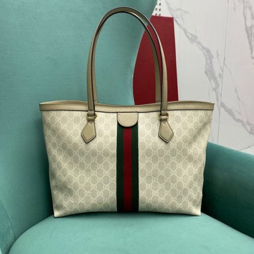Střední kabelka Gucci Ophidia řady GG 631685 světle šedá