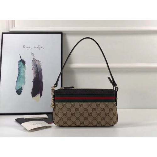 Malá taška Gucci Ophidia GG 145970 hnědá