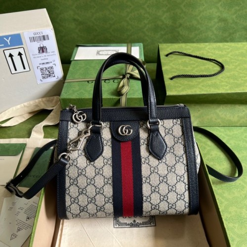 Malá kabelka Gucci Ophidia GG 547551 modrá