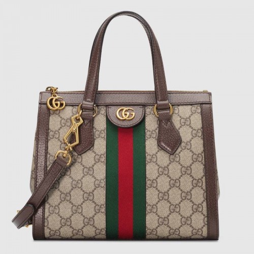 Malá taška Gucci Ophidia GG 547551 hnědá