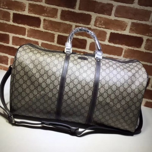 Cestovní taška Gucci PVC Keepall Strap 206500 modrá