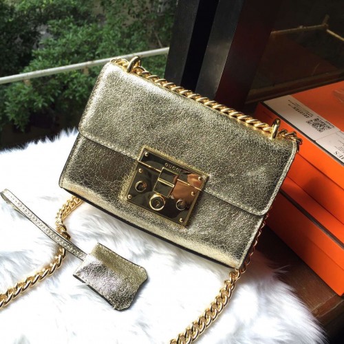 Kabelky přes rameno Gucci Padlock New 409487 Gold