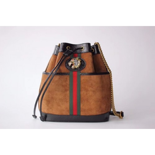 Střední kabelka Gucci Rajah 553961 Hnědá semišová