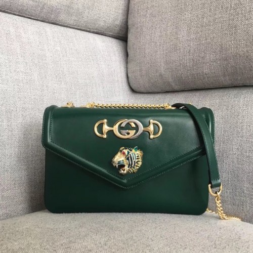 Střední kabelka přes rameno Gucci Rajah 537241 zelená
