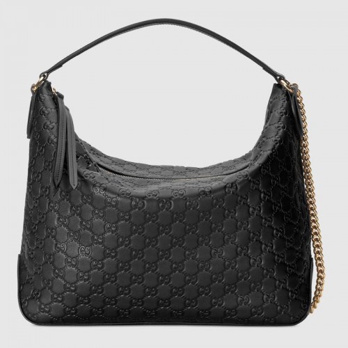Velká hobo kabelka Gucci Signature 477324 černá