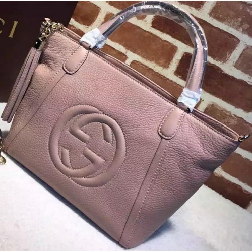 Gucci Soho Original Leather Top Handle Bags 369176 Růžová