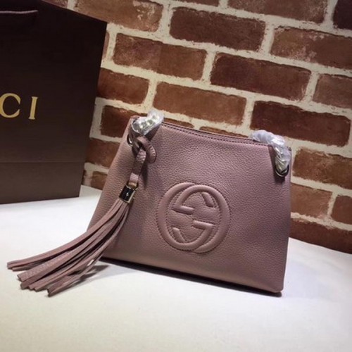 Gucci Soho Malá taška z telecí kůže 387043 Růžová