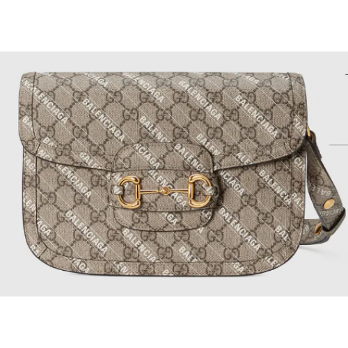 Gucci The Hacker Project malá kabelka Gucci Horsebit 1955 602204 béžová