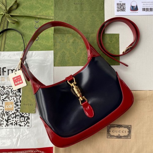 Gucci Vintage Jackie 1961 Originální kožená kabelka hobo 636706 Černé víno