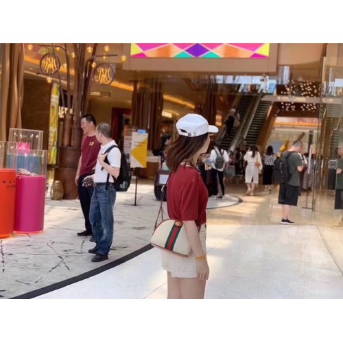 Plátěná kabelka přes rameno Gucci Vintage 499621 Camel