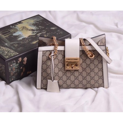 Originální kabelka přes rameno Gucci Padlock 498156 bílá