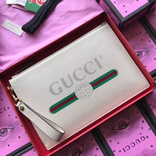 Gucci GG Marmont telecí kožená psaníčka 466489 světle bílá