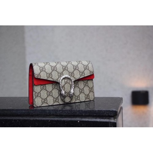 Gucci Dionysus GG Supreme Super mini kabelka 476432 červená