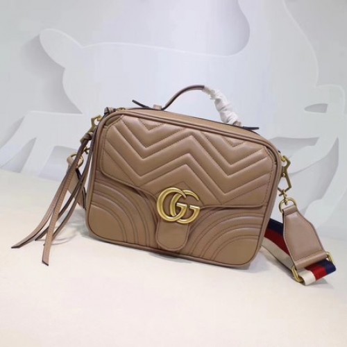 Gucci GG Marmont Malá kabelka přes rameno 498100 Meruňková