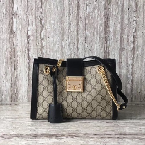 Gucci Padlock Small GG Shoulder Bag 498156 Černá