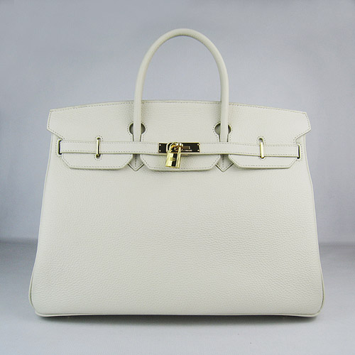 Hermes Birkin 40CM Togo Bag Béžová 6099 Zlatá