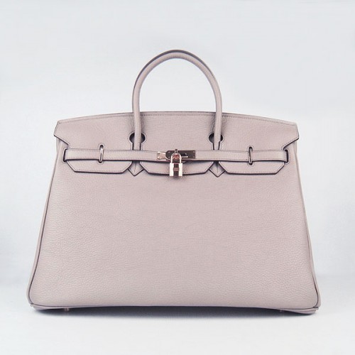 Hermes Birkin 40CM Togo Bag Šedá 6099 Zlatá