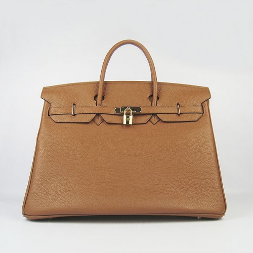 Hermes Birkin 40CM Togo kabelka světle káva 6099 zlatá