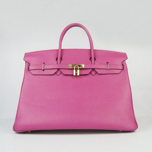 Hermes Birkin 40CM Togo Bag Tmavě Peachblow 6099 Zlato