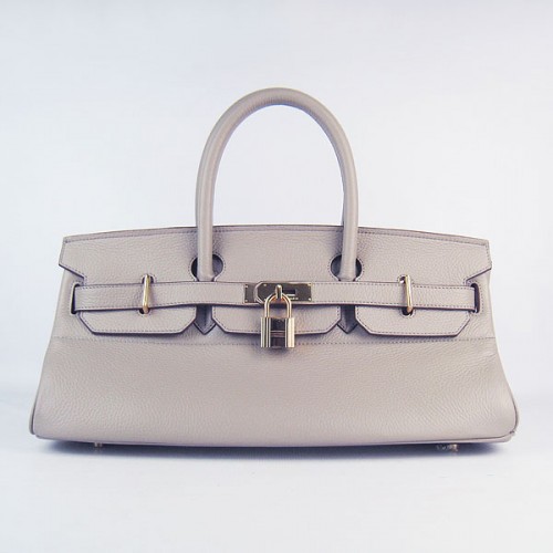 Hermes Birkin 6109 Togo kožená taška šedá 42cm zlatá