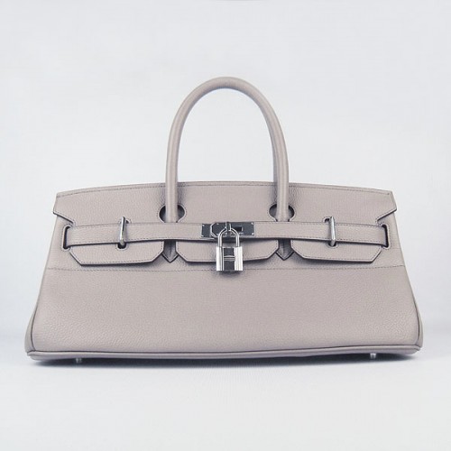 Hermes Birkin 6109 Togo kožená taška šedá 42cm stříbrná
