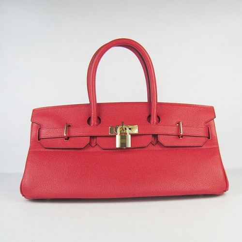 Hermes Birkin 6109 Togo kožená taška červená 42cm zlatá