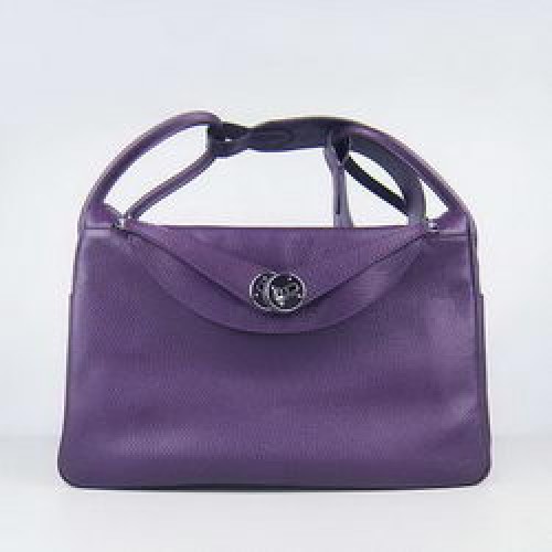 Hermes Lindy 34CM Taška přes rameno fialová