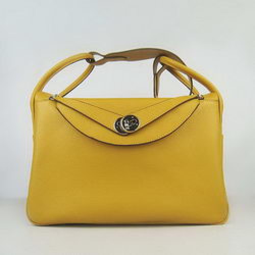 Hermes Lindy 34CM Taška přes rameno žlutá