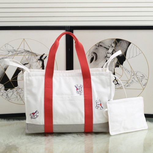 Nákupní taška Hermes Adada Nappy Plátěná H5635 Oranžová