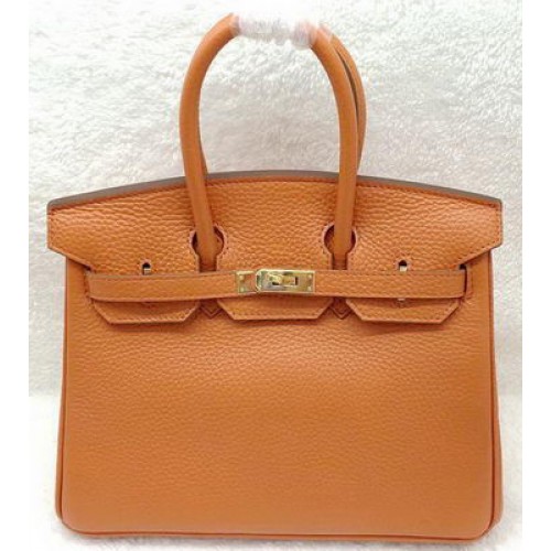 Hermes Birkin 25CM Tote Bag Original Leather H25T Orange