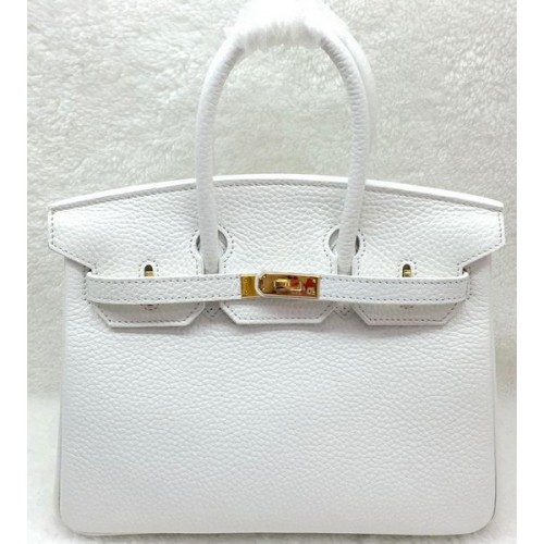 Hermes Birkin 25CM Tote Bag Original Leather H25T White
