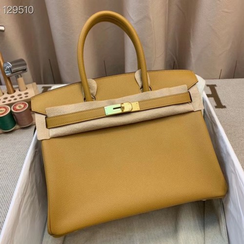 Hermes Birkin 25CM Tote Bag Original Leather H25T žlutá
