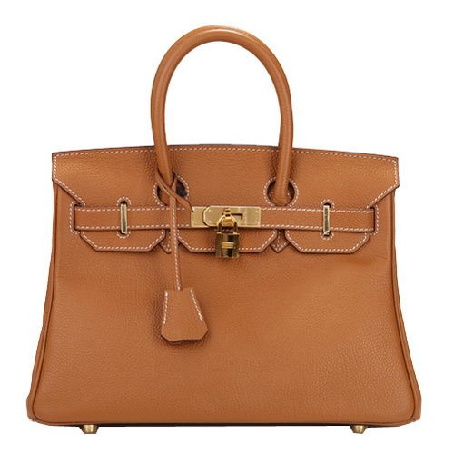 Hermes Birkin 30CM Tote Bag Camel Original Leather H30 Gold