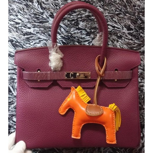 Hermes Birkin 30CM Tote Bags Litchi Leather H30LI Fialová