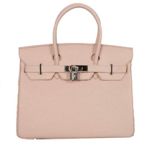 Hermes Birkin 30cm Tote Tašky Hladká Togo Kůže Růžová