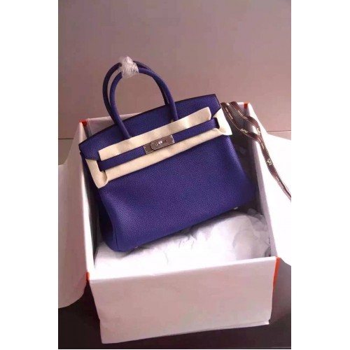 Hermes Birkin 35CM 30CM Tote Bag Grained Leather H35H30 Modrá