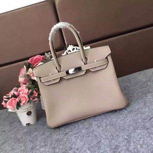 Hermes Birkin 35CM 30CM Tote Bag Grained Leather H35H30 Grey