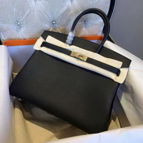 Hermes Birkin 35CM 30CM Tote Bag Grained Leather H35H30 Černá