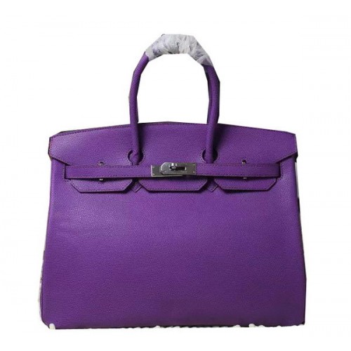 Hermes Birkin 35CM 30CM Tote Bag Lizard Leather H35H30 Fialová